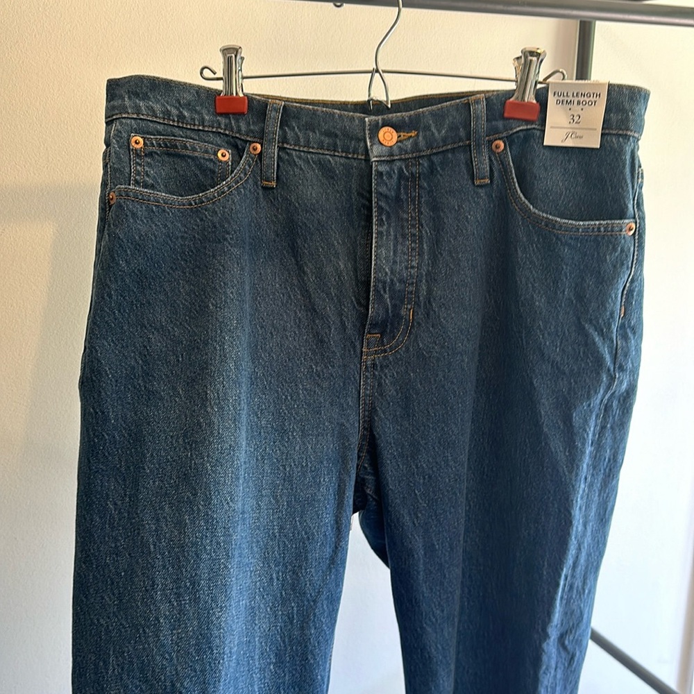 Brand new with tags, J.Crew, full length Demi boot jeans, size 32